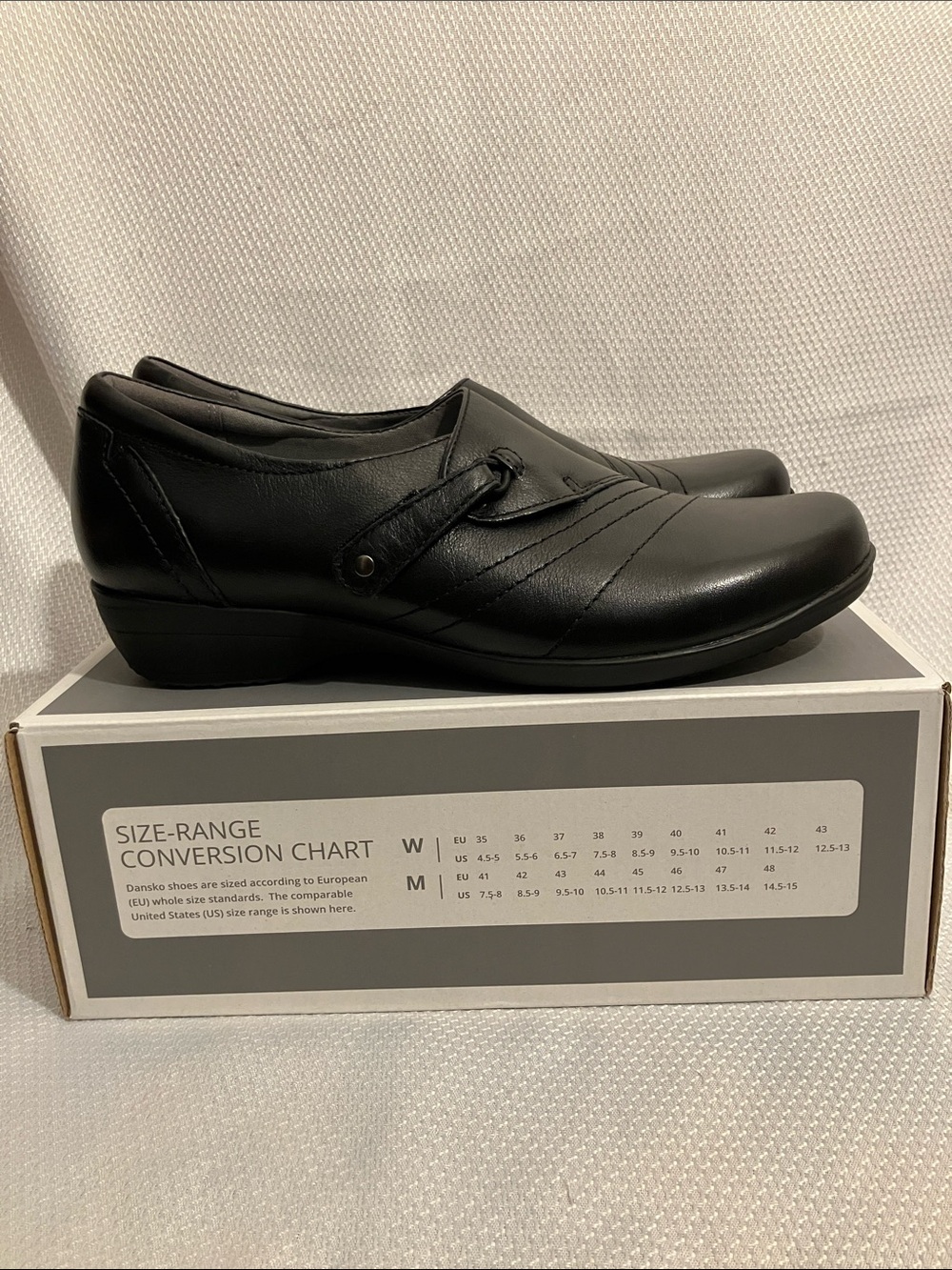 Dansko Black Leather Slip-On Flats - Picture 3 of 6